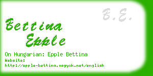 bettina epple business card
